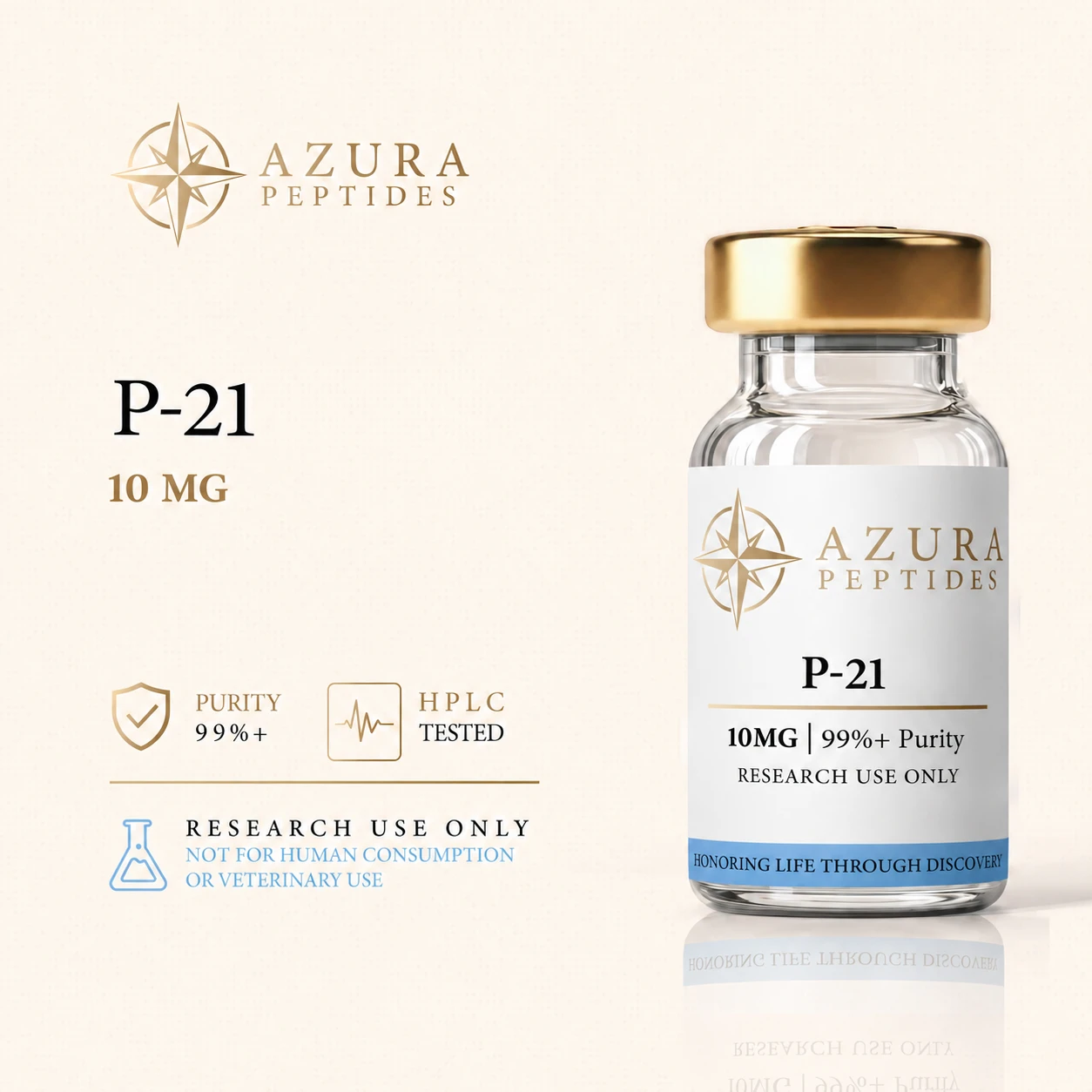 P-21, 10 mg, Lyophilized powder research vial