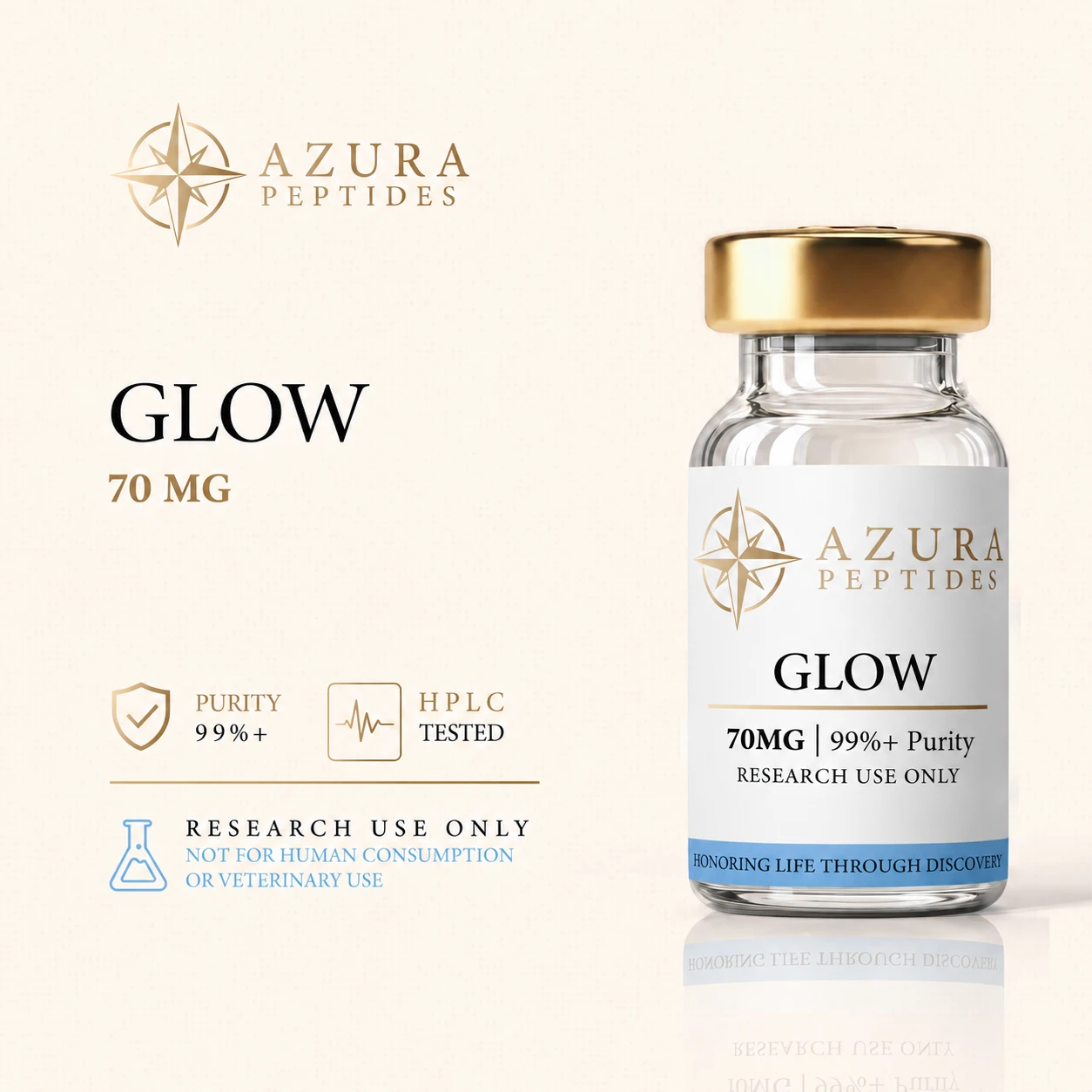 GLOW blend research vial, 70 mg