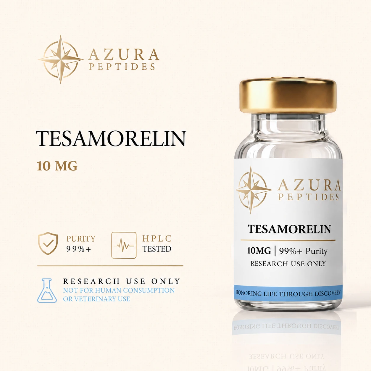 Tesamorelin research vial, 10 mg